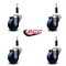 Service Caster 3'' Solid Poly Wheel Swivel 7/8'' Expanding Stem Caster Set, 4PK SCC-EX20S314-SPUS-78-4 - alternate 2